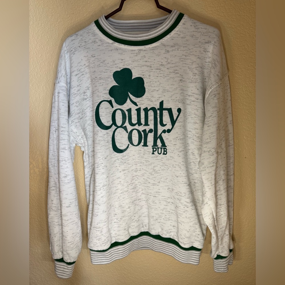 Vintage Country Cork Pub Fort Collins Crewneck Sweater Size Large